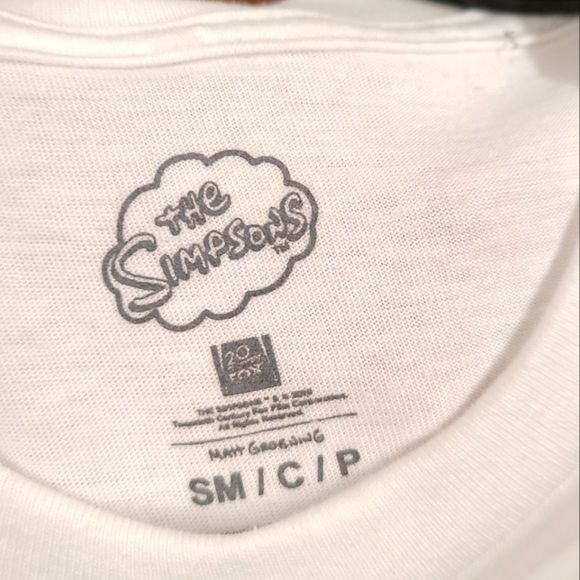 The Simpons NEWCTAGS White Tee Shirt Size Small - Picture 5 of 5